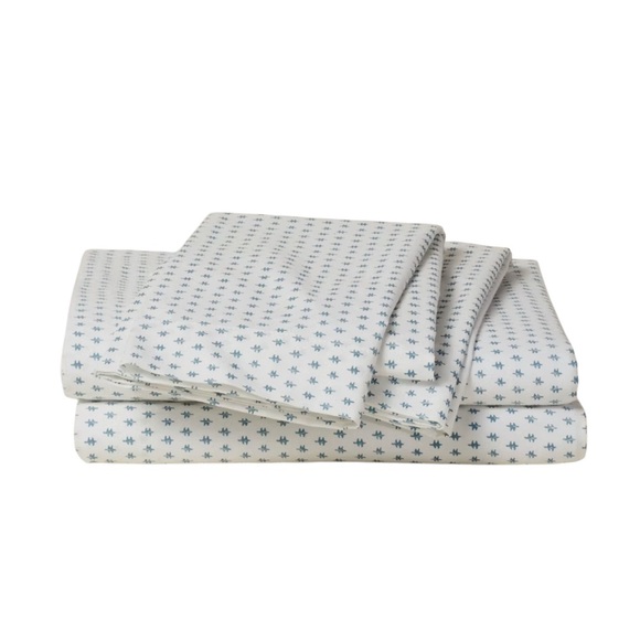 OpalHouse Designed Jungalow Percale Sheet Set Twin/XL Blue Dash Print Cotton - Picture 1 of 6